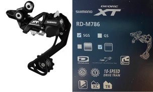 PRZERZUTKA TYŁ SHIMANO DEORE XT RD-M786 SGS SHADOW